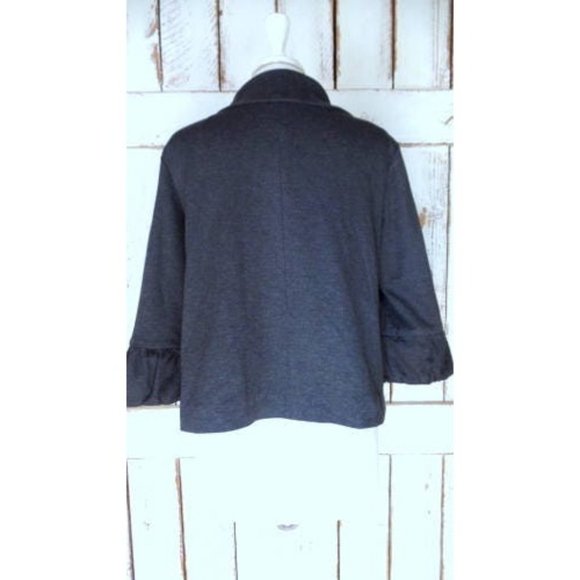 Vintage 90s lightweight grey knit blazer jacket - Picture 4 of 5